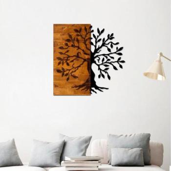  Fali dekoráció 58x58 cm fa/fém faág mintával  kép