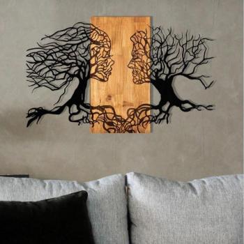  Fali dekoráció 58x92 cm Életfa fa/fém kivitelben  kép