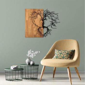  Fali dekoráció 96x79 cm szerelem fa/fém  kép