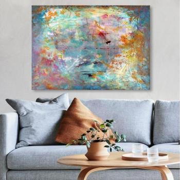  Fali festmény vászonon 70x100 cm többszínű  kép