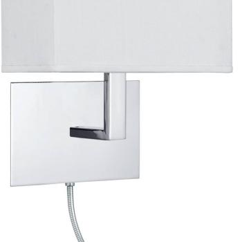 Fali lámpa 6519 LED-es olvasólámpával, krómozott kép