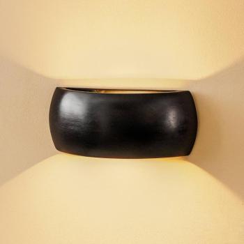 Fali lámpa Bow up/down kerámia fekete szélesség 32 cm kép
