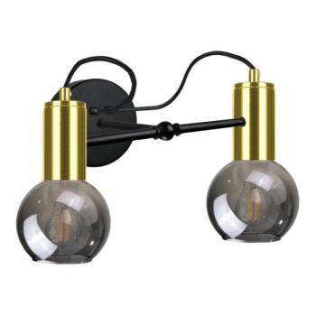  Fali lámpa LIVA 2xE27/60W/230V fekete/arany  kép