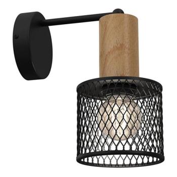  Fali lámpa SOBRESA 1xE27/60W/230V fekete/fa  kép