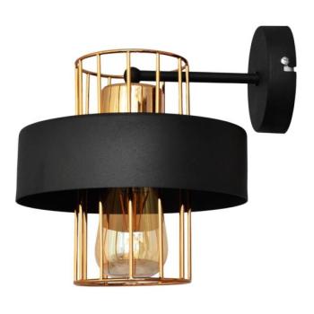  Fali lámpa VOLTA 1xE27/15W/230V 23 cm fekete/arany  kép