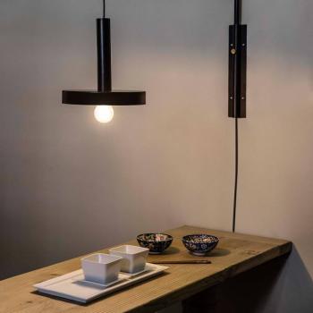 Fali lámpa Whizz, fekete kép