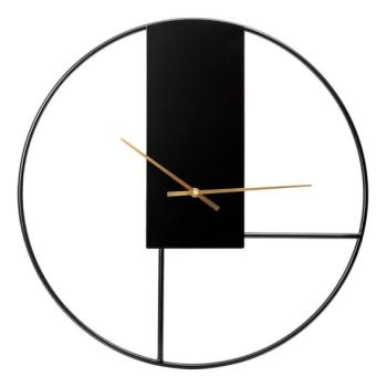  Fali óra 50 cm átmérő, 1xAA, fekete/arany színben  kép