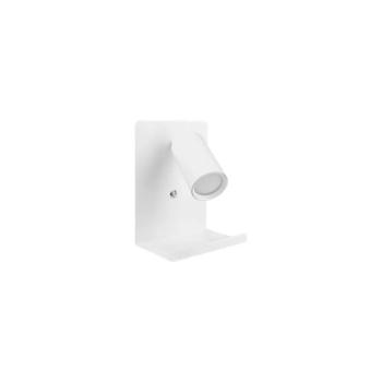  Fali spotlámpa polccal és USB töltővel 1xGU10/35W/230V fehér  kép