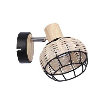  Fali spotlámpa TAJGA 1xE14/40W/230V rattan/fekete  kép