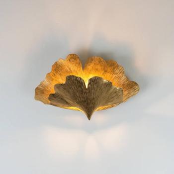 Fali világítás Ginkgo Due arany kép