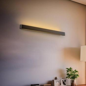 Fali világítás Soft, szélesség 90 cm, grafit, alumínium, G13 kép