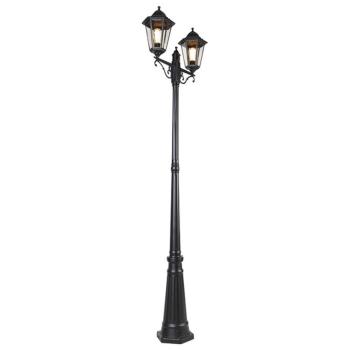 Fekete kültéri lámpa 220 cm 2-lámpás IP44 - Havana kép