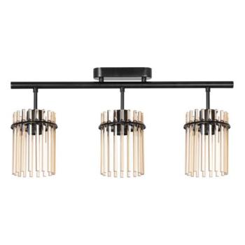  Felületre szerelhető csillár  3xE27/60W/230V fekete/bézs  kép