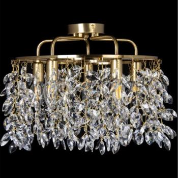  Felületre szerelhető csillár  5xE14/60W/230V átm. 40 cm arany  kép