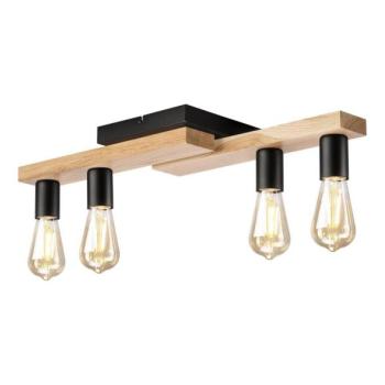  Felületre szerelhető csillár MATTE 4xE27/15W/230V fekete/tölgy  kép