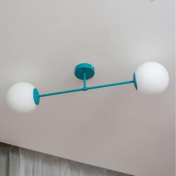  Felületre szerelhető csillár MOON 2xE27/15W/230V türkiz  kép