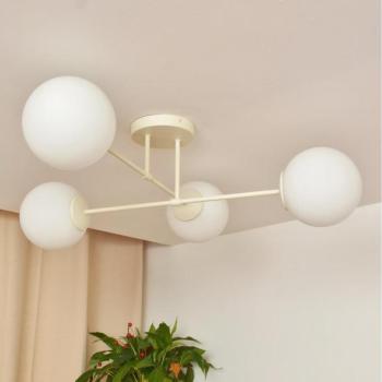  Felületre szerelhető csillár MOON 4xE27/15W/230V krémszínű  kép