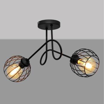  Felületre szerelhető csillár OXFORD 2xE27/15W/230V fekete  kép