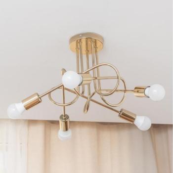  Felületre szerelhető csillár OXFORD 5xE27/15W/230V, arany  kép