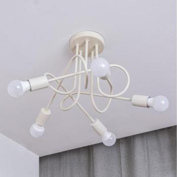  Felületre szerelhető csillár OXFORD 5xE27/15W/230V krémszínű  kép