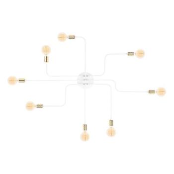  Felületre szerelhető csillár TRUVA 8xE27/40W/230V fehér/arany  kép