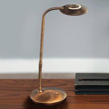 Fényerőszabályozóval - Zenith bronz LED lámpa kép