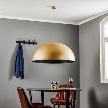 Fera lógó világítás, arany/fekete foltos, Ø90cm kép
