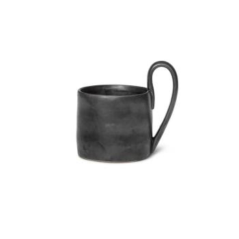 ferm LIVING Flow bögre, fekete, 360 ml, kerámia, mázas, mázas kép