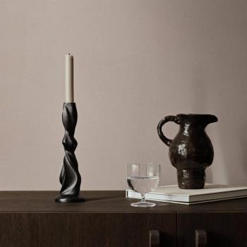 ferm LIVING Gale gyertyatartó, fekete, 25,4 cm, alumínium kép