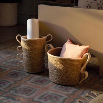 ferm LIVING kosár Verso, fehér, tengeri fű, fonott, 2 darabos kép