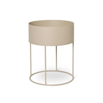 ferm LIVING Növényes láda kerek, bézs, Ø 40 cm, acél kép