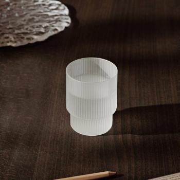 ferm LIVING Ripple pohár, fehér, 200 ml, szájjal fújt, 4 db-os készlet kép