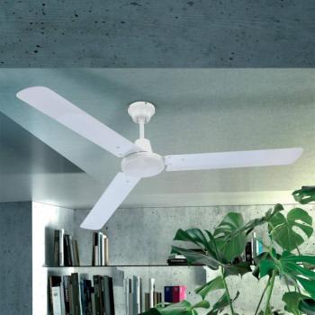 Ferro mennyezeti ventilátor kapcsolóval, fehér kép