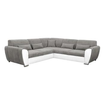 Filex Sofá en esquina convertible con espacio de almacenamiento en L VISEU derecha gris/blanco  kép