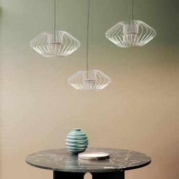 Filo LED-es függőlámpa, bézs, fém, Ø 50 cm, 2.700 K kép