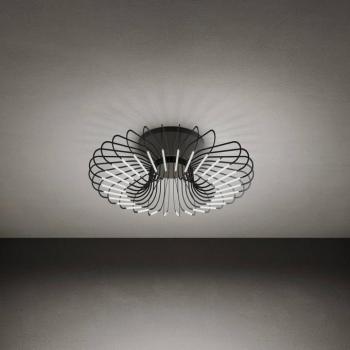Filo LED mennyezeti lámpa, titán színű, fém, Ø 50 cm, 2,700K kép