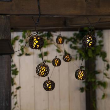 Flame LED napelemes fényfüzér láng effekttel kép