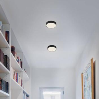 Flame Star LED mennyezeti lámpa, Ø 15,7 cm, fekete kép