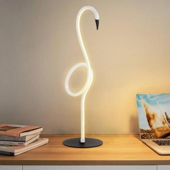 Flamingo LED-es asztali lámpa, fehér, fém, 50 cm magas kép