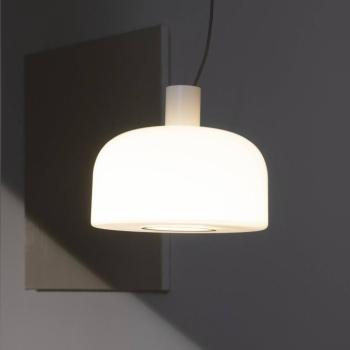 FLOS függőlámpa Bellhop Glass S2, fehér, Ø 45 cm, üveg, E27 kép