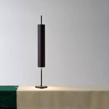 FLOS LED asztali lámpa Emi, sötétvörös, fényerőszabályzó, magasság 114 cm kép