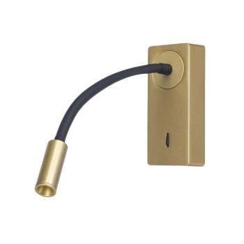 Forlight LED fali lámpa Mine, arany színű, alumínium, magasság 14 cm kép