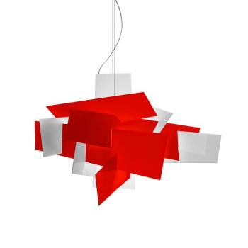 Foscarini Big Bang LED függőlámpa, piros, Ø 130cm kép