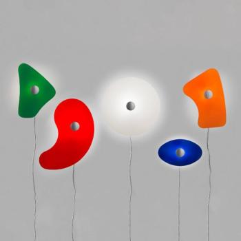 Foscarini Bit 5 falilámpa üvegből, narancssárga kép