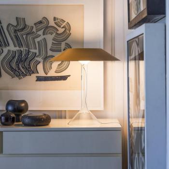 Foscarini LED asztali lámpa Chapeaux M, okkersárga színben kép