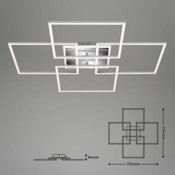 Frame S LED mennyezeti lámpa, 72,4x72,4 cm, alumínium kép