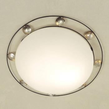 Fraterna mennyezeti lámpa, üveg, fém, Ø 52 cm kép