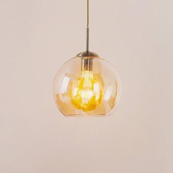 Függő lámpa Balls borostyán üveggömbbel 25 cm kép