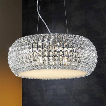 Függő lámpa Diamond kristályokkal, kerek 54 cm kép