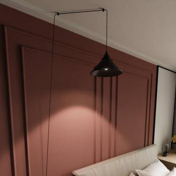 Függő lámpa Ramo, egy izzós, fekete kép